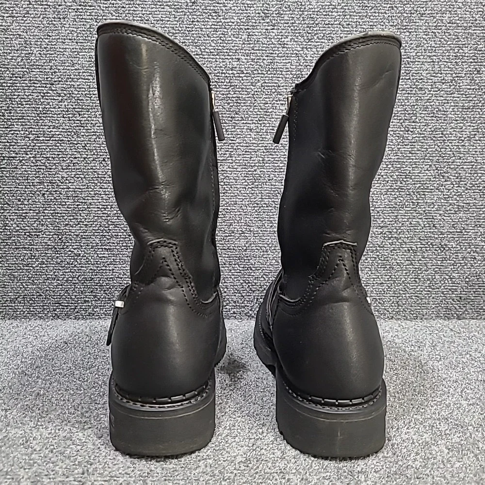 Ariat Metal Mounts Alloy H2O Black Motorcycle Boots Men's Sz 9.5EE